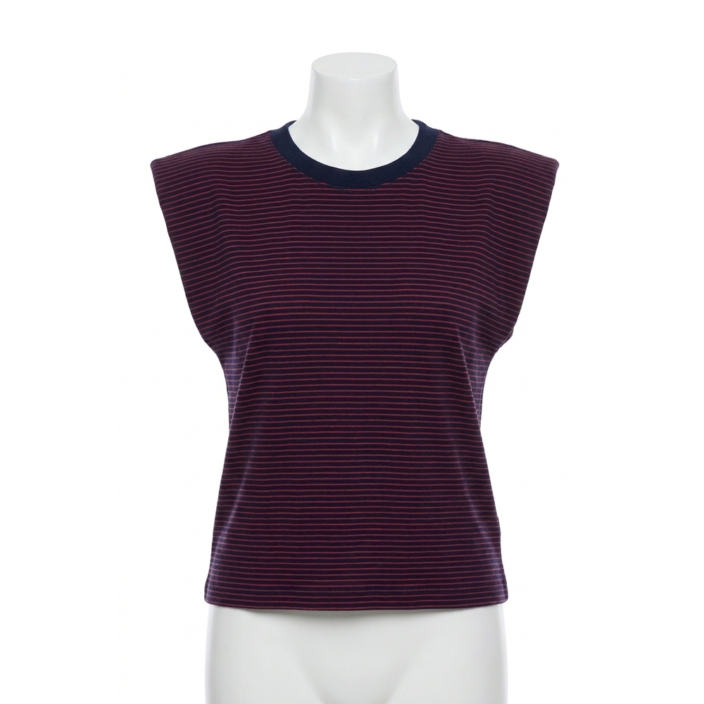 NEW PISTOLA marina wide shoulder muscle tee top in mariners stripe